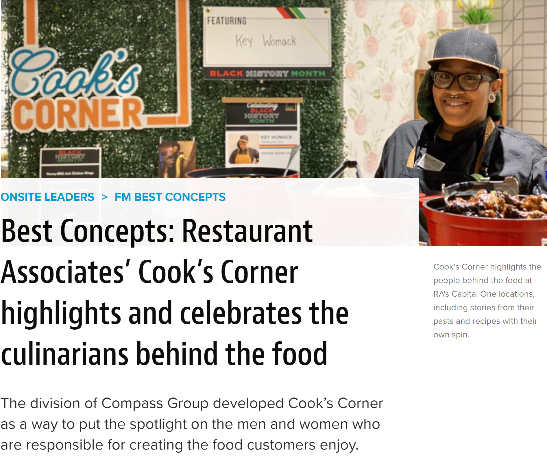 R/A Wins Food Management Best Concept Award R/A Wins Food Management Best Concept Award