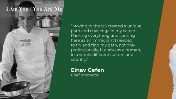 "moving to the us created a unique path and challenge in my career. packing everything and coming here as an immigrant i needed to try and find my path, not only professionally but also as a human, in a whole different culture and country. -einav geffen, chef innovator